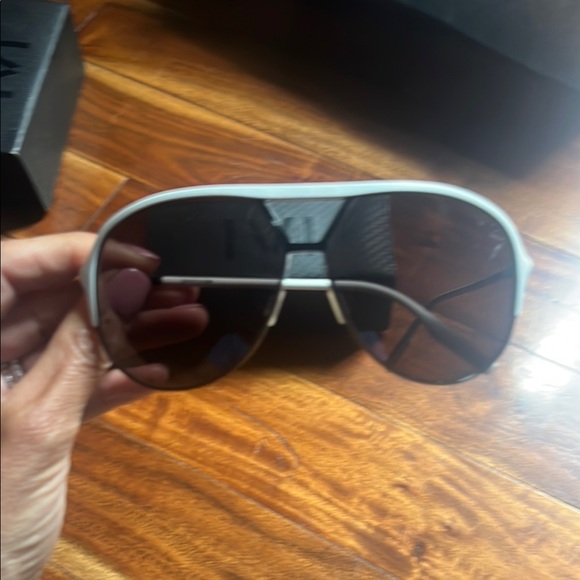 Black and White Aviator Sunglasses